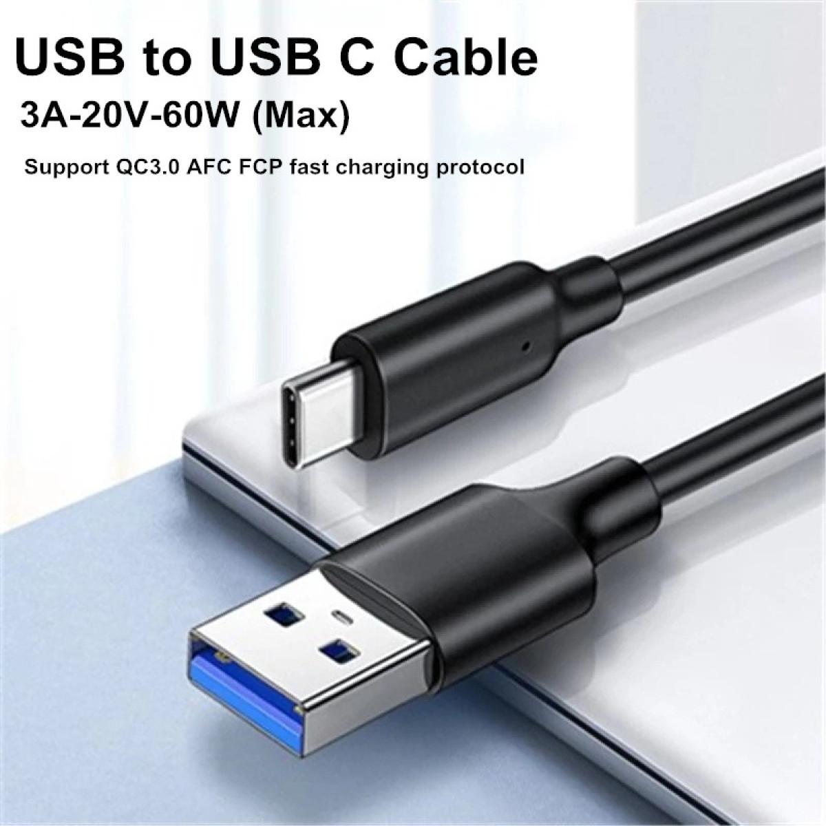 

Кабель USB3.2 10 Гбит/с USB Type A - USB C 3.1/3.2 Gen2 Кабель передачи данных USB C SSD Жесткий диск Кабель 3A 60 Вт QC 3.0 Быстрая зарядка 0.5m чёрный
