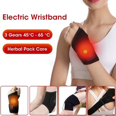 Elektricky vyhřívaná ortéza na zápěstí, koleno, kotník, krk, úleva od bolesti, komprese, nastavitelná teplota, bylinné hřející podložky