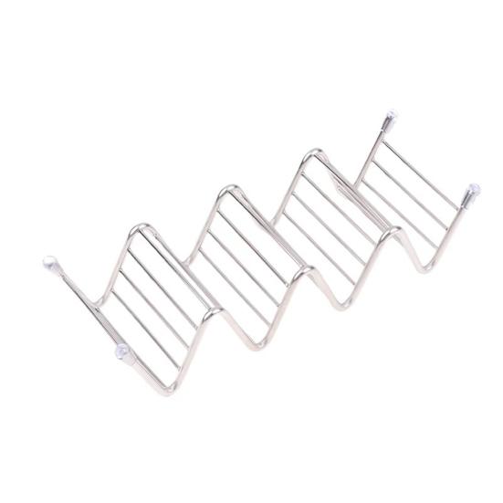 Taco Holder Multifunctional Pancake Stand Spring Roll Rack Hot Dog Shelf Rust-Proof Stainless Steel Serving Rack for Snacks Party Platter