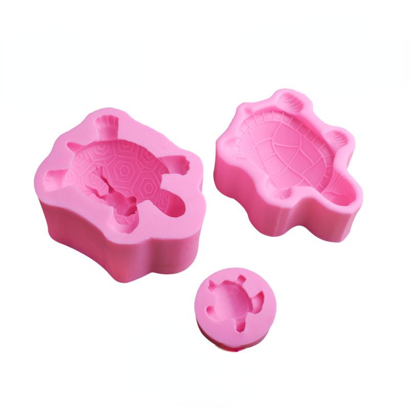 Cartoon Animal Turtle Shape Silicone Mold Diy Fondant Chocolate Cupcake Decor Baking Tools for Candle Soap Clay Mould