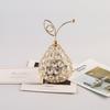 Artificial Gold Crystal Pear Ornament Metal Crystal Pear Ornament Fruit Figurine  Christmas Decor