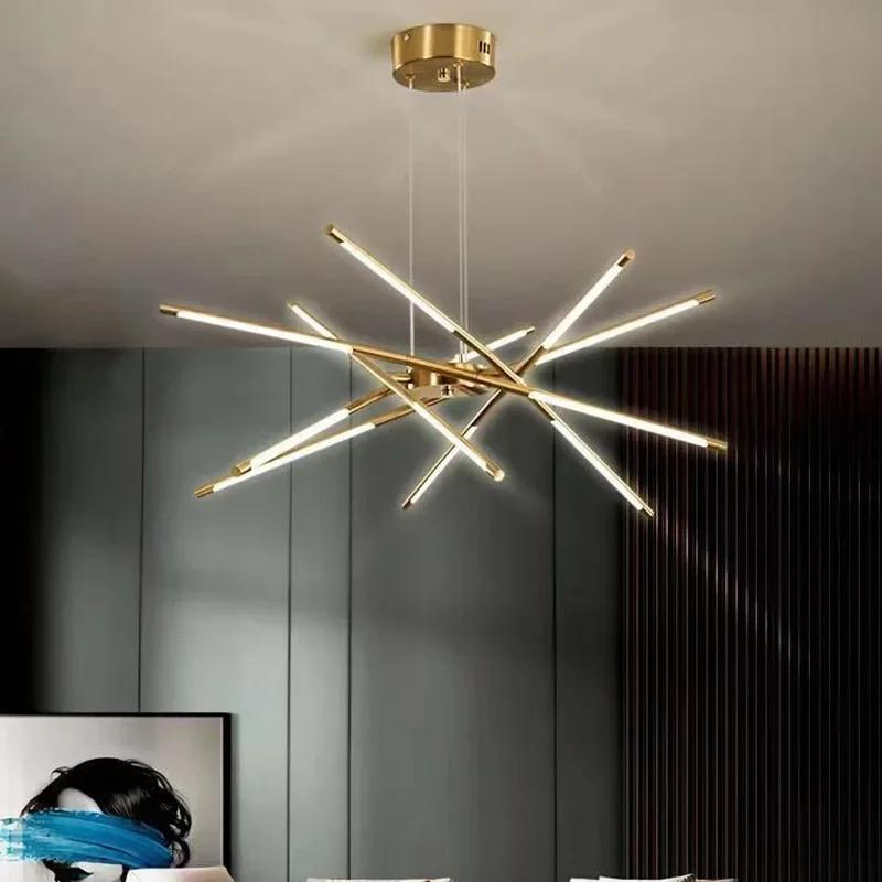 Modern Minimalist Living Room Pendant Lamp Creative Restaurant Bar Chandelier Luxury Bedroom Study Lights Combination Luminaire