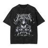 Hazbin Hotel Adam El Exorcista Anime Periféricos Camiseta Harajuku Streetwear Yk Retro Lavado Hombres Mujeres Manga Corta Camisetas de Algodón