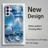 Blaue Muschel galvanisierte Glas Handyhülle geeignet für Samsung Galaxy S26 S25 S24 S23 S22 S20 FE/Ultra/Plus Anti-Drop-Rückabdeckung