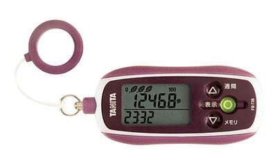 TANITA PP Pedometer with 3D and Security Buzzer FB-736 Sensor, Purple,