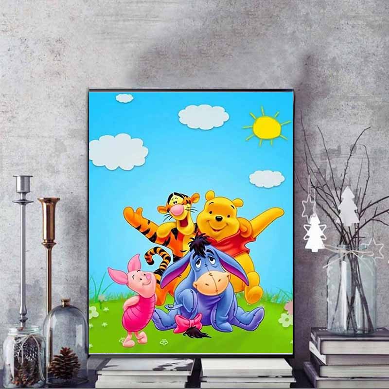 Disney 5D DIY Diamond Painting Decorations Nick  Judy Heartwarming Head Patting Illustration Diamond Embroidery Rhinestone Cross Stitch Set Handmade