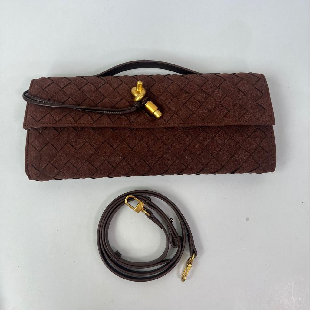 Herbst und Winter 2025 matte gewebte Tasche Abendtasche Wind Hand lang Mode