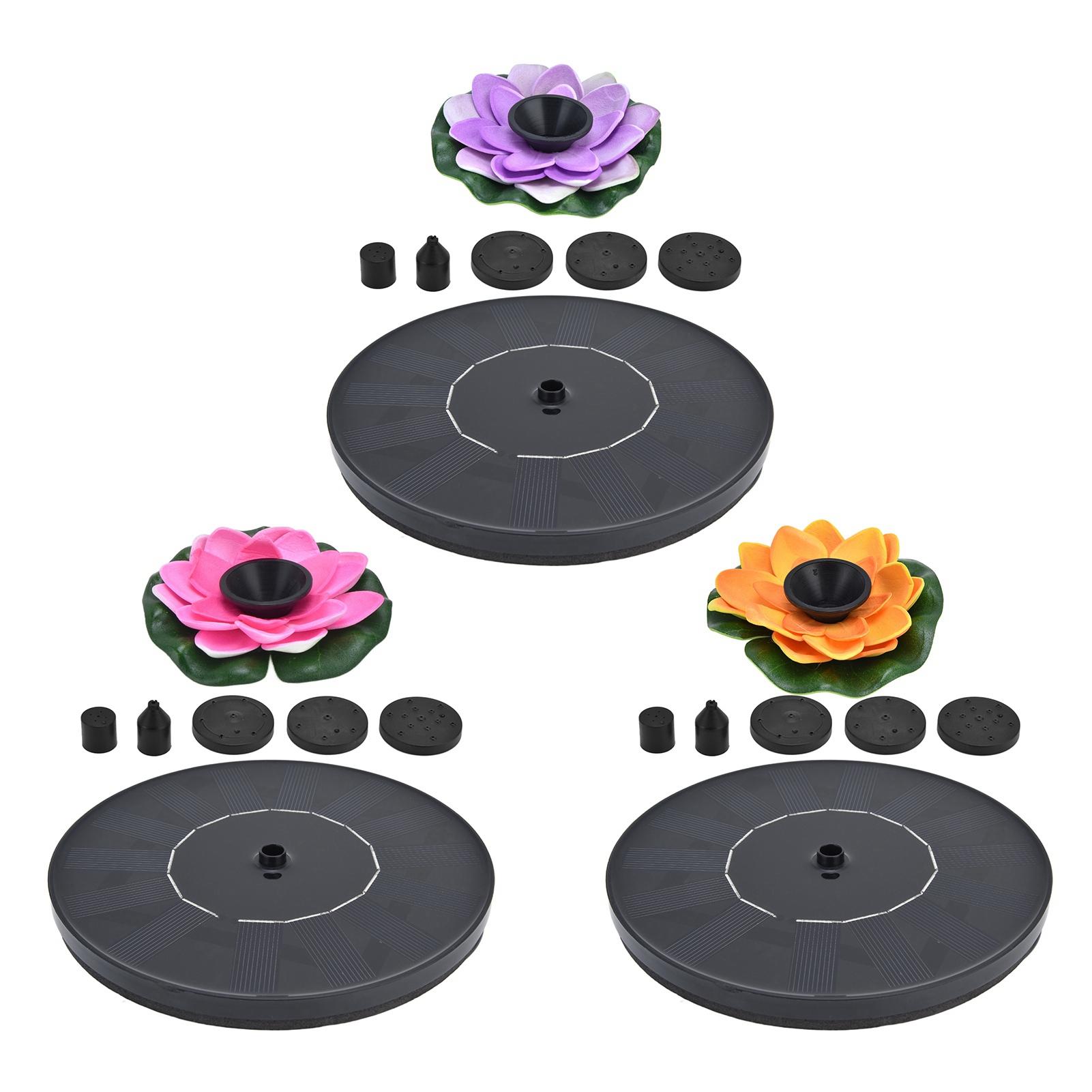 Плавающий фонтан на солнечной батарее, плавающий солнечный фонтан, интересный, простой в использовании, портативный для птичьих поилок, сада Lotus 2