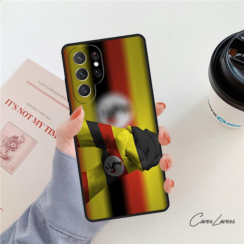 Uganda Flag Phone Case For Samsung Galaxy S24 S25 S23 S22 Ultra Note 10 20 Plus S20 S21 FE Cover