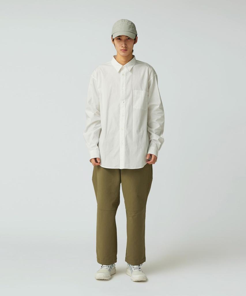Snow Peak Organic Cotton Shirt Long and Size White SH-25AU003, Sleeve, Men's Women's, S,
