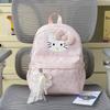 Schoolbag Milk Fufu Clear Light Blue Cute Cat Schoolbag Cute Little Fairy Summer Shopping Eye-catching Small Backpack
