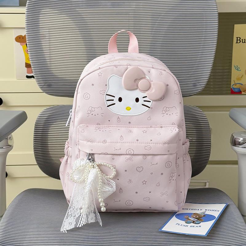 Schoolbag Milk Fufu Clear Light Blue Cute Cat Schoolbag Cute Little Fairy Summer Shopping Eye-catching Small Backpack