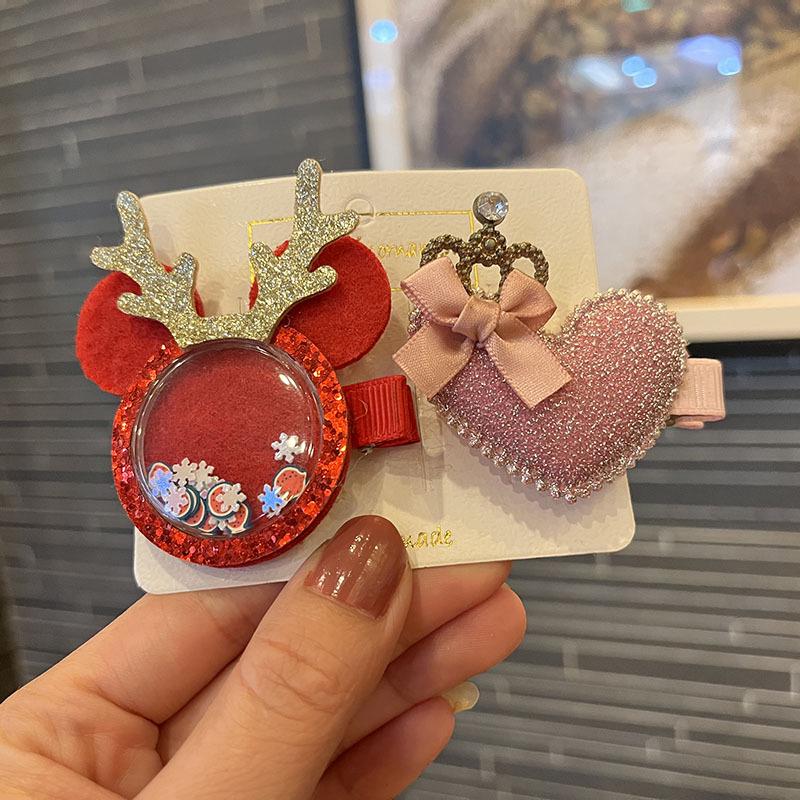 Weihnachts-Minnie-Haarspangen - Niedliche Cartoon-Accessoires für das Weihnachts-Verkleiden von Kindern