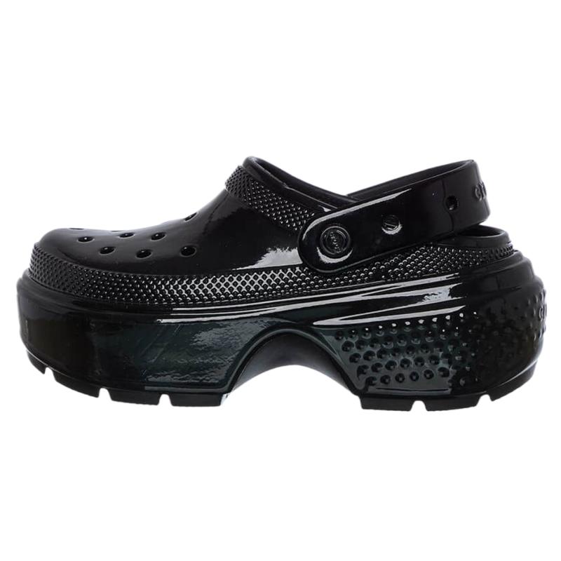 

Женские сандалии Crocs Clogs Stomp High Shine Черные 37-38 чёрный