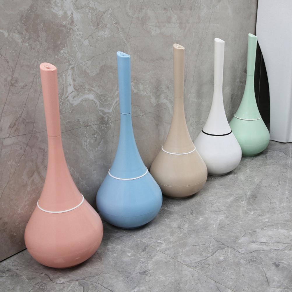 Moderní sada toaletního kartáče a držáku Hygienický design s krytem Zabraňuje stříkání pro čistotu koupelny Bílá sada toaletního kartáče