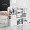 Stationery Holder for Desk Perforated Board Storage Rack, Wall Mount Shelf Office Desktop Clutter Management Supplies Book, Multi-Functional Organizer