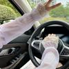 Anti-UV Driving Gloves Breathable Floral Lace Gloves Fashion Sun Sleeves