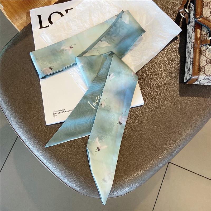 Retro Chinese Headband & Silk Ribbon Scarf: Elegant Horse Racing Decor for Bags & Hair