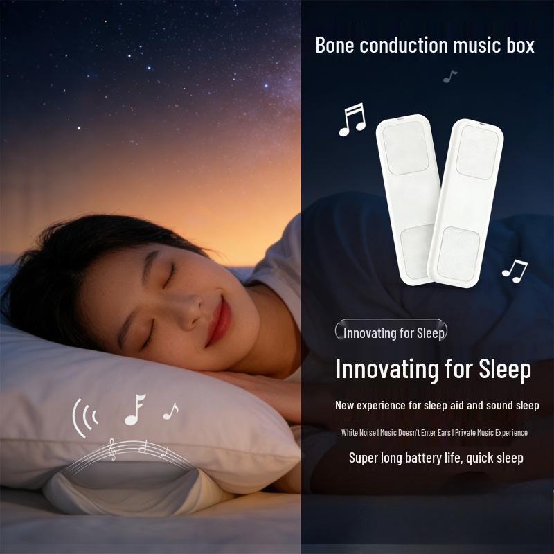 

Under-Pillow Bone Conduction Sleep Earphones: Bluetooth Music, Novels, Audiobooks Bone Conduction Bluetooth Earphone Box білий