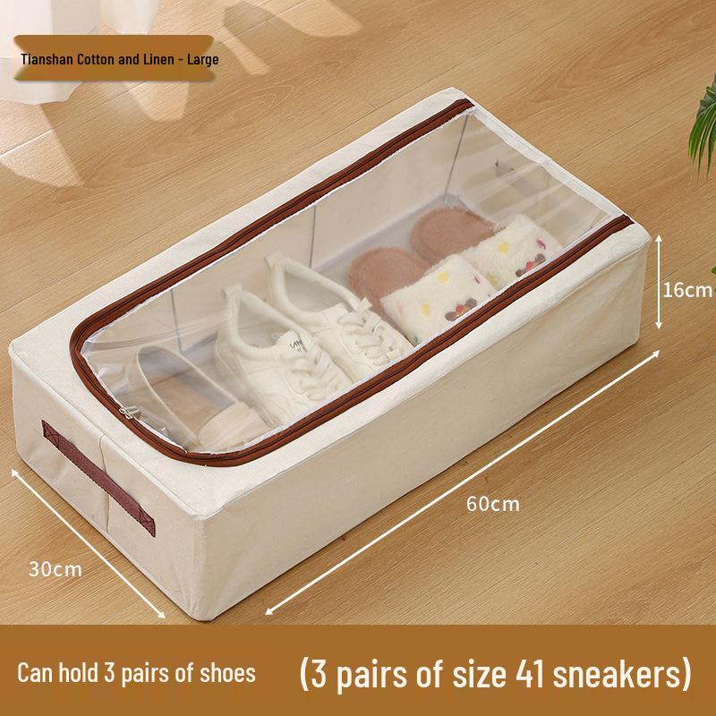 Transparente Aufbewahrungsbox für Schuhe und Stiefel mit Stahlrahmen - Faltbar, Staubdicht, Unterbett-Organizer, Keine Installation erforderlich