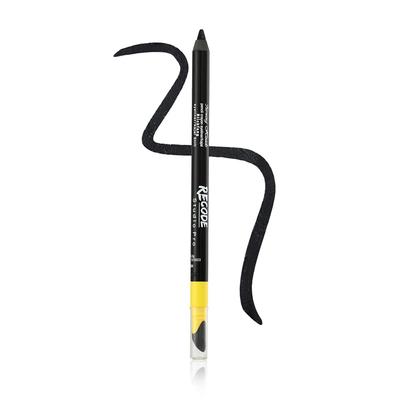 Recode Turning Heads Crayon Gel Eyeliner Pencil Cum Kajal Pencil Comes with Smudger On Other Side, Long Lasting, Water-proof, Black, 1.2g