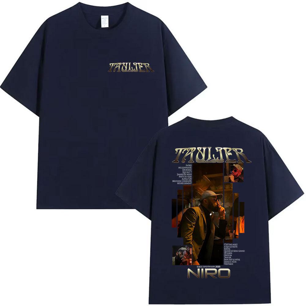 Rapper Niro Taulier Album Graphic T Shirts Unisex's Women Retro Style High Quality T-shirt Hip Hop Clothing Short Sleeve Tees