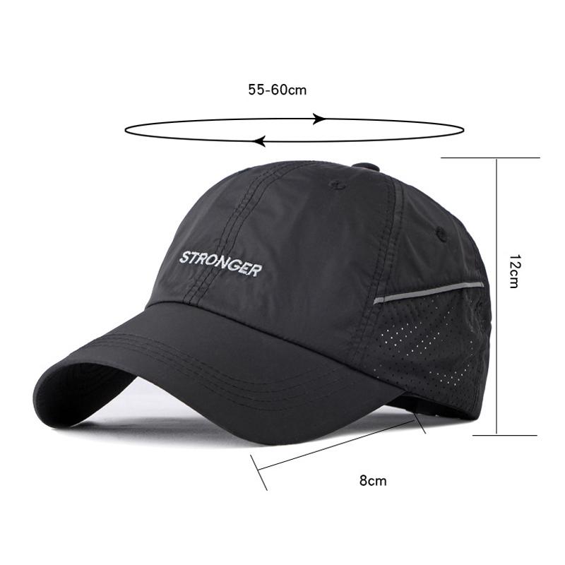 Summer Quick Dry Hat for Men Outdoor Sport Cap Golf Fishing Hats Letter Breathable Mesh Baseball Caps Women Sun Hats