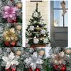 Sparkling Christmas Flower Tree Hanging Xmas Party Decor 15X Artificial Glitter