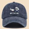 Fun Cartoon Pattern Printed Baseball Cap Trucker Hat Black Papa Dad Hat