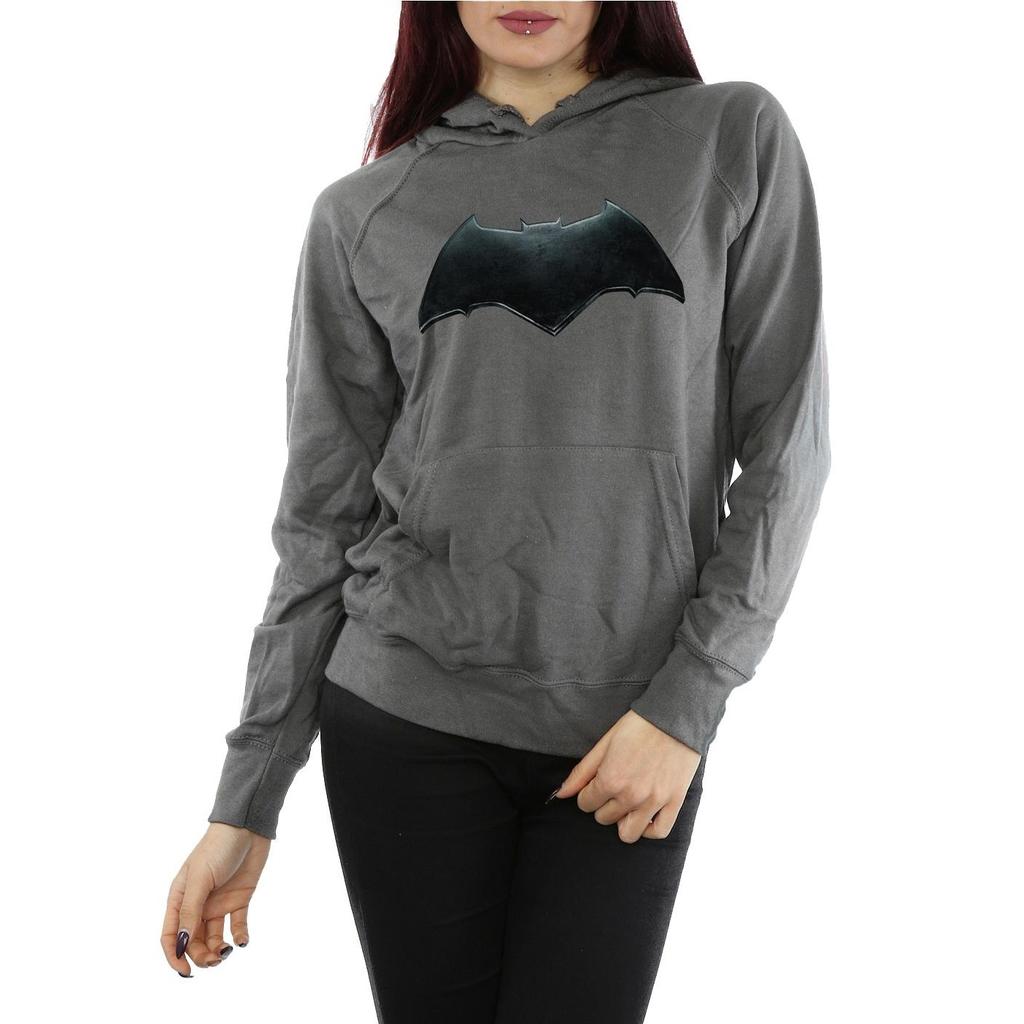 DC Comics Womens/Ladies Justice League Movie Batman Emblem Hoodie