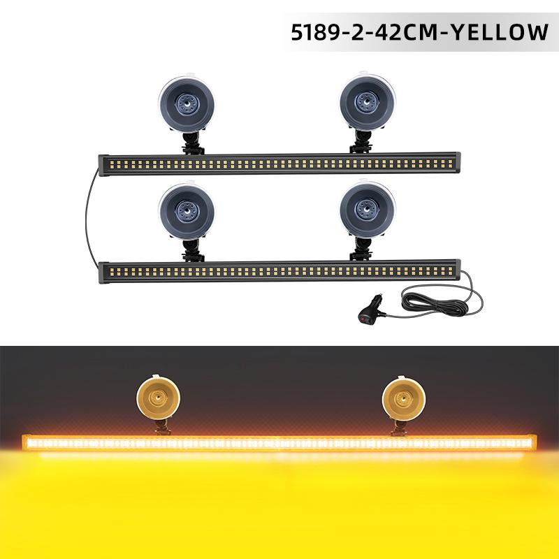 2PCS Car Strobe Lights 96LED Front Windshield Flash Emergency Lamp Bar for Car Suv Roof Top Strobe Warning Lights Assembly