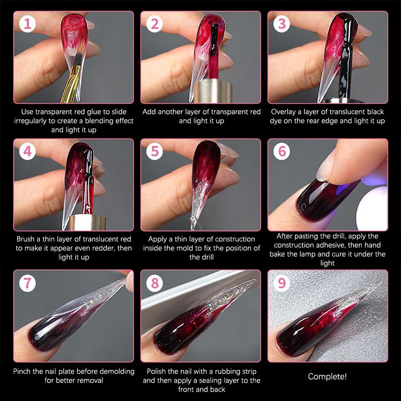 3D Eagle Claw Curved Fake Reusable Nails Full Cover Press On Nail Forms Molds Crystal Nail Extension Tip Suitable For Poly Nail