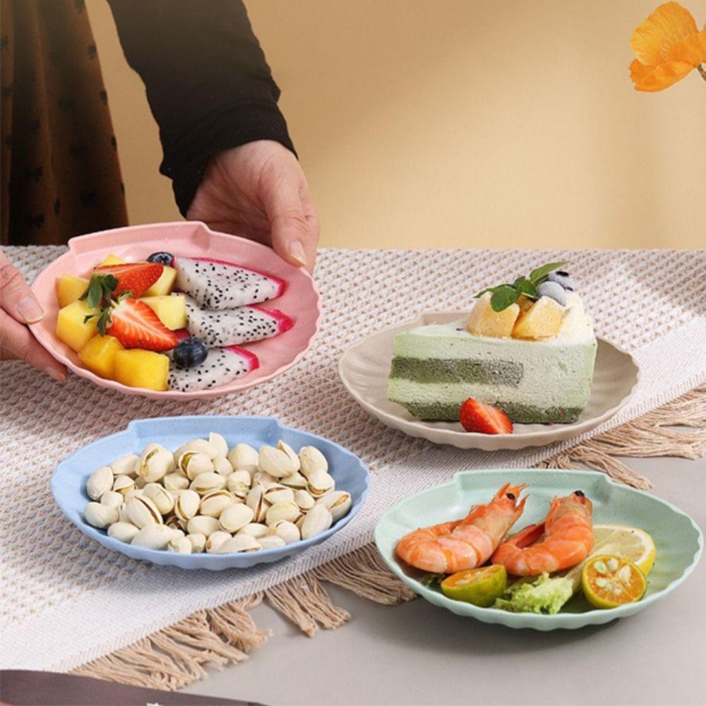 10PCS Nordic Style Shell-shaped Spit Bone Dish Microwave-safe Fruit Plate Dinner Dish Food Scrap