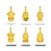 Vietnamese Gold-Plated Buddha & Guanyin Pendant Necklace - Enamel Ingot God of Wealth Design for Men and Women