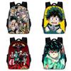 Polyester My Hero Academy Casual Backpack For Outdoor Travel Adjustable Strap And Spacious Design