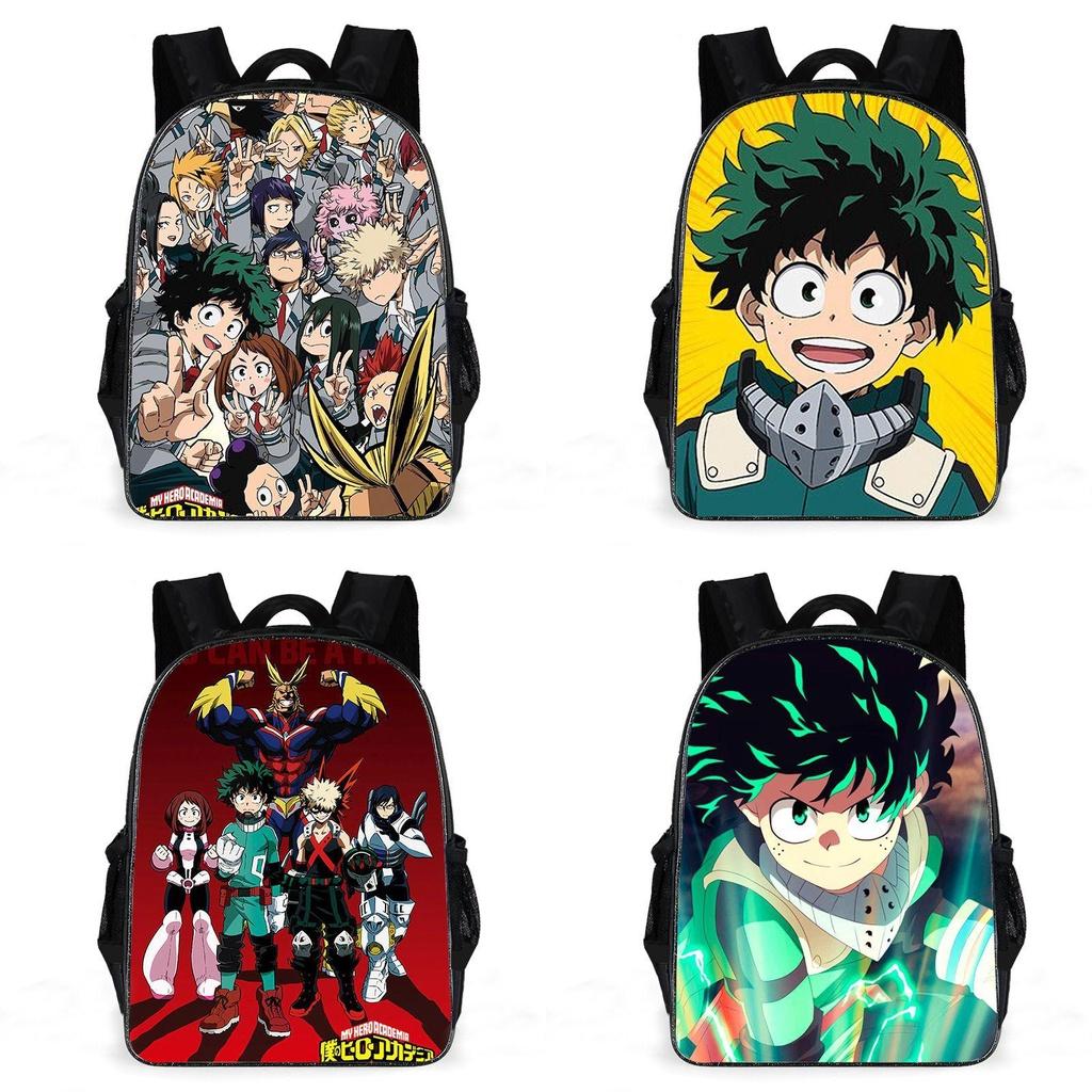 Polyester My Hero Academy Casual Backpack For Outdoor Travel Adjustable Strap And Spacious Design