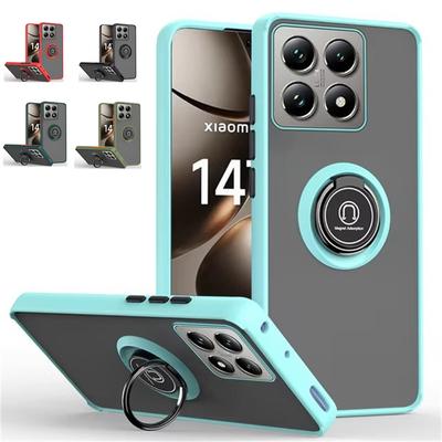 Matte Hülle für Xiaomi Mi 14T Pro 5G 15 Pro Hülle Magnetischer Ring Ständer Halter Abdeckung für Xiaomi Mi 14T 14 Ultra Armor Hülle