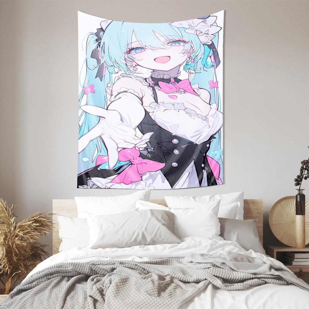 Dreamy Girl Style Wall Hanging Ethereal AnimeInspired Decorative Tapestry