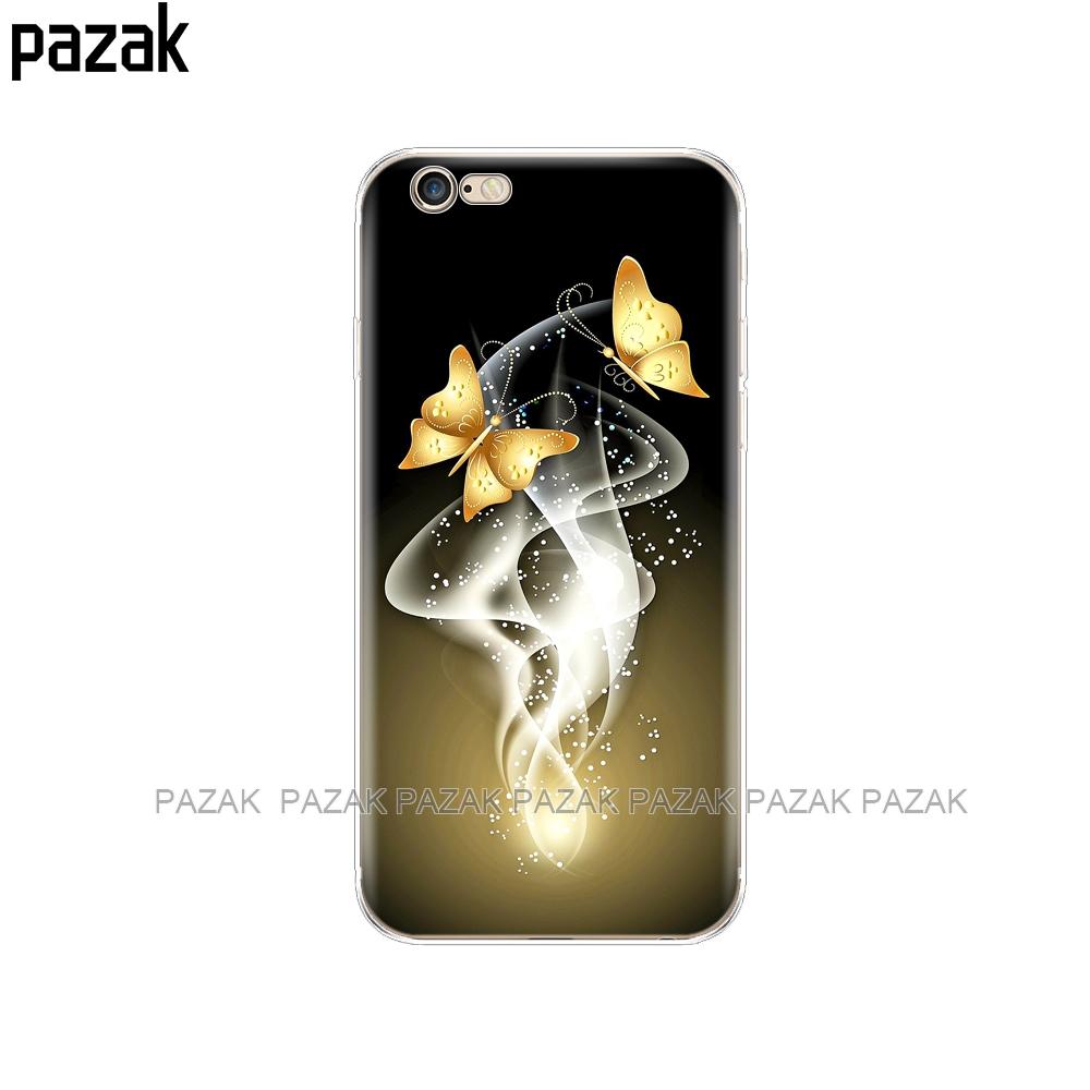 Silicone Cover Phone Case For Iphone 6 X 8 7 6s 5 5s SE 2020 Plus 10 XR XS 11 Pro Max Case Butterfly Roses Flower