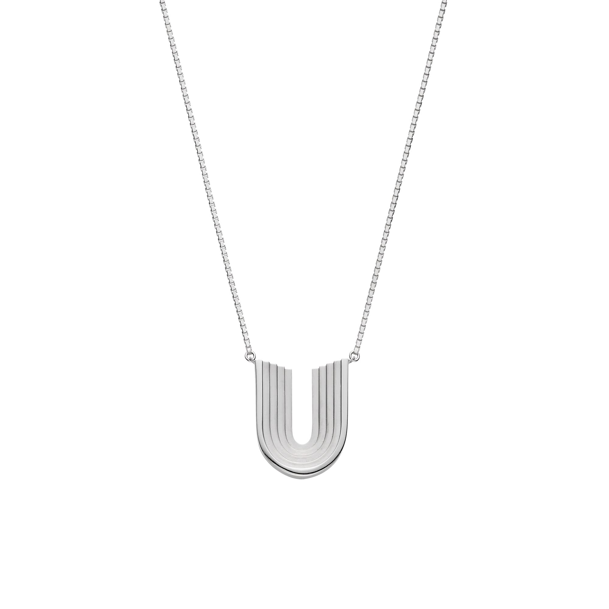 

Kuma SV925 Silver Arch Necklace KMSN010045SI [Official] [Vendome Aoyama] [Kengo + MA,YU] [Kengo Kuma] срібний