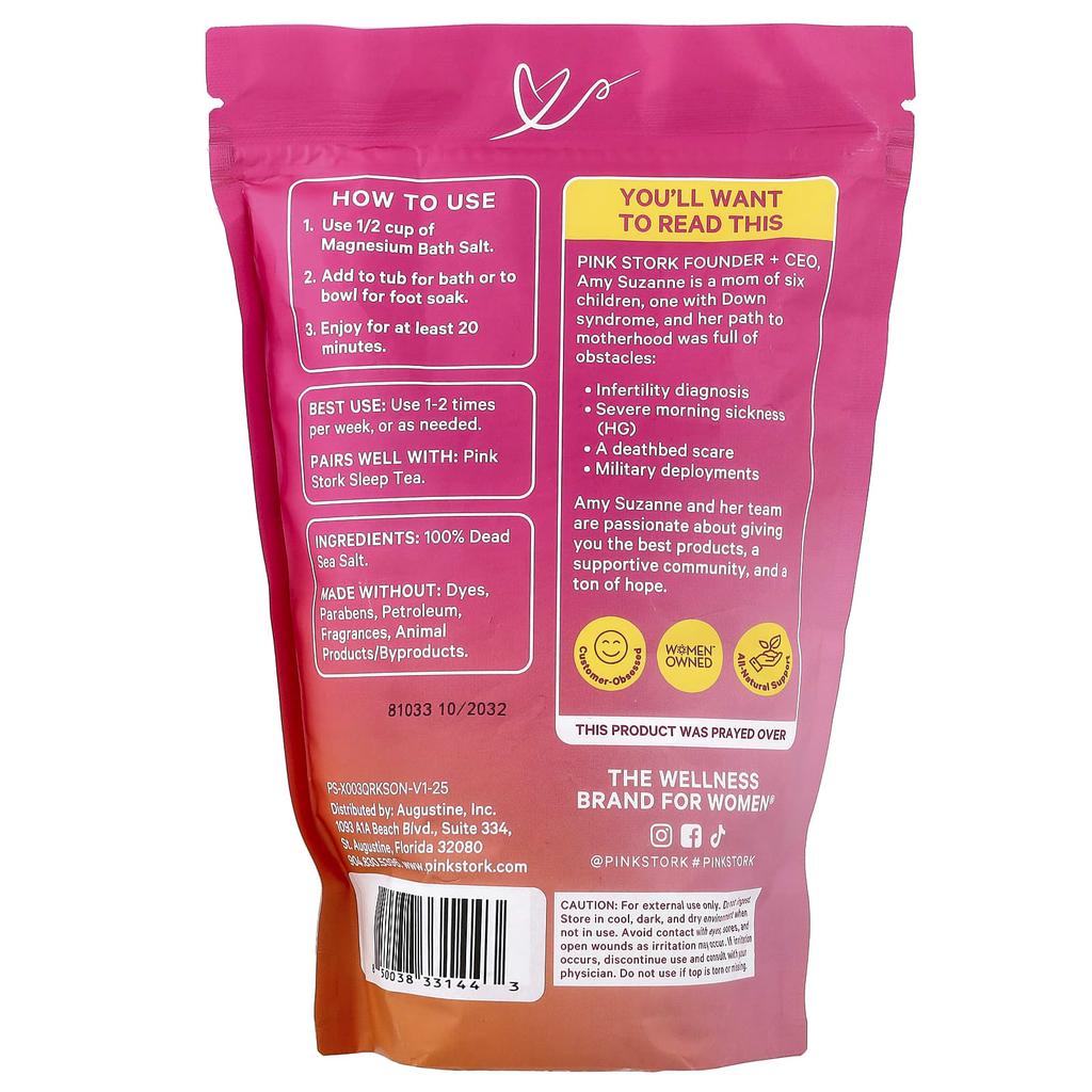 Pink Stork, Magnesium Pränatale Badesalze, 2 lb (907 g)