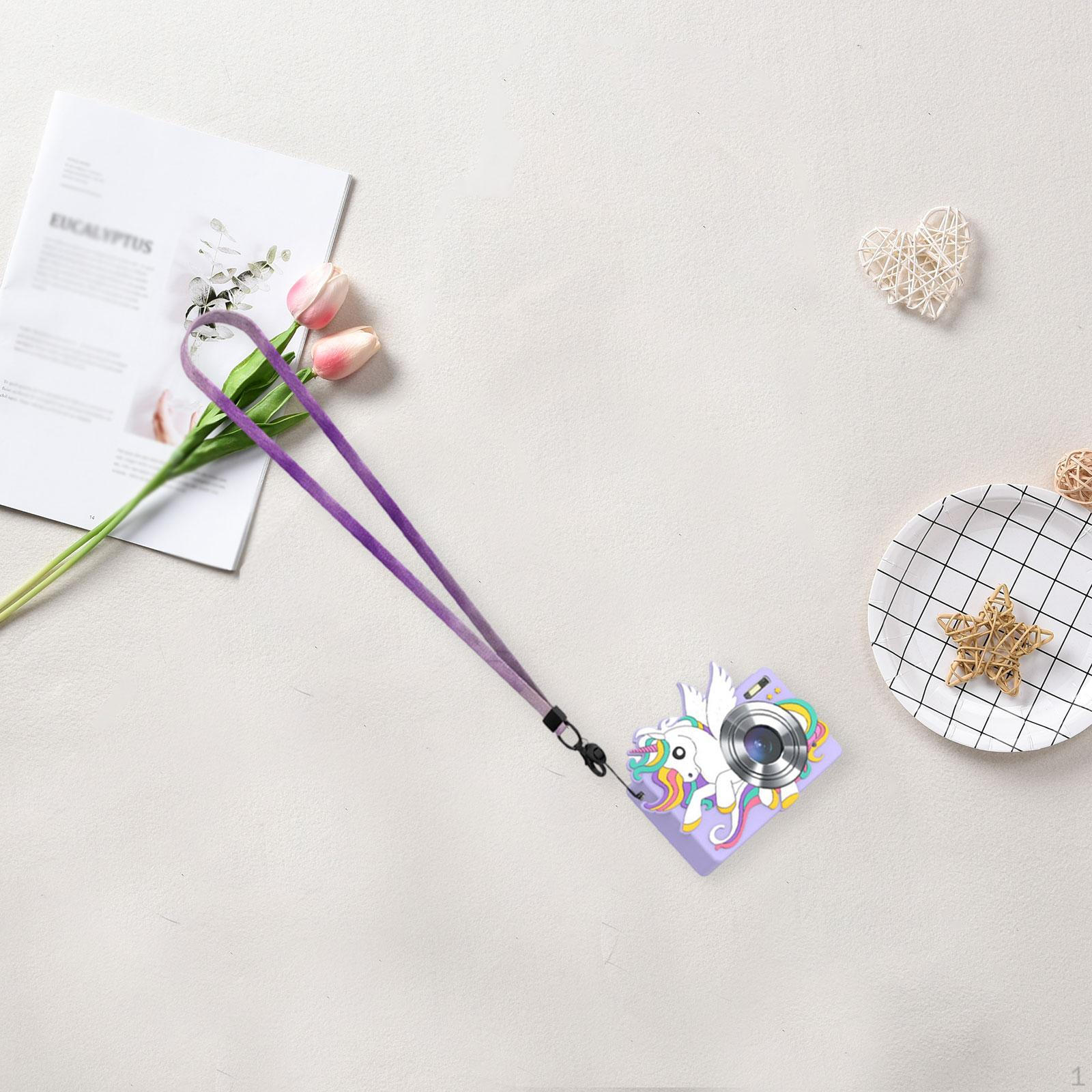 

Camera Case Lightweight Anti Fall Cute Dustproof with Neck Lanyard Sleeve for DC403 фиолетовый