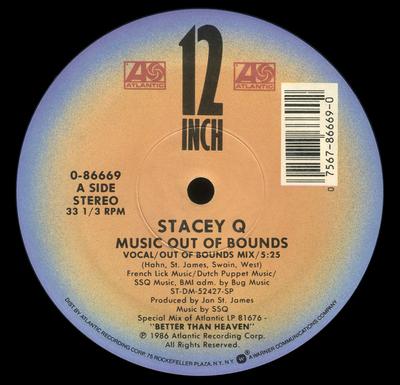 12inch Record STACEY Q - Music Out Of Bounds 086669 Atlantic 1986 US Dance & Electronica Used