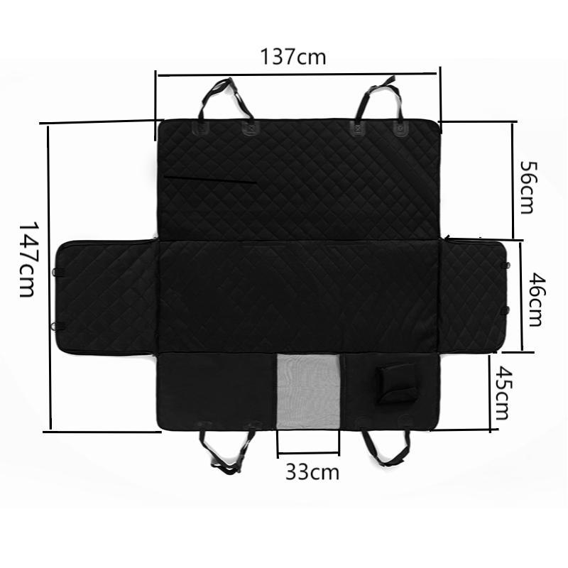 Pet Dog Car Seat Cover Waterproof Transport Cat Carrier Backseat Protector Travel Accessory Zipper Pocket Mesh