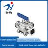 Huxin 3-Piece Stainless Steel Manual Sanitary Clamp Ball Valve