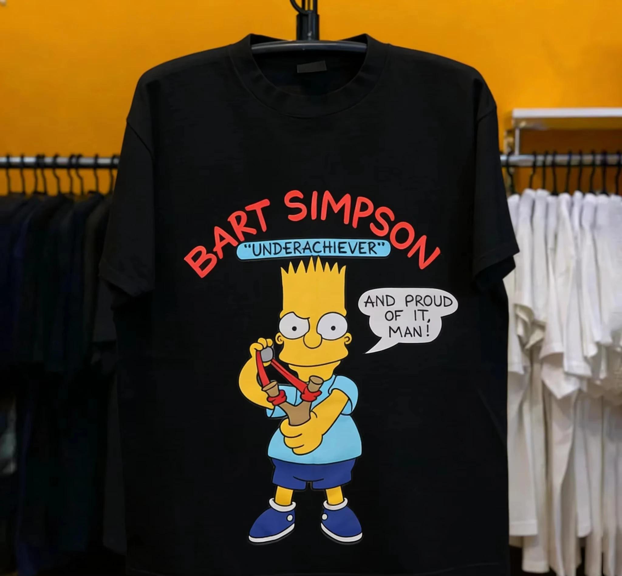 

2026 Simpsons Vintage Summer Casual Hip Hop Unisex Men s Tshirt Children Adults Parent Child Cotton T Shirts Women Top Ins Y2k XXXL білий