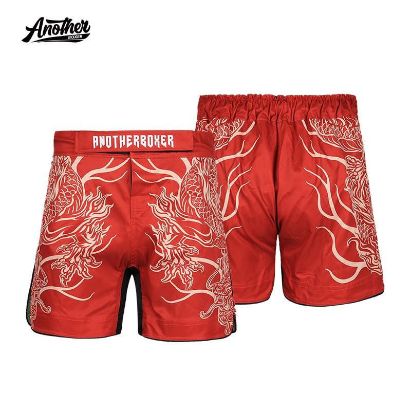 ANOTHERBOXER Ejderha MMA Şortları BJJ Jiu Jitsu Muay Thai Antrenman Spor Salonu Egzersiz Performans Pantolonu