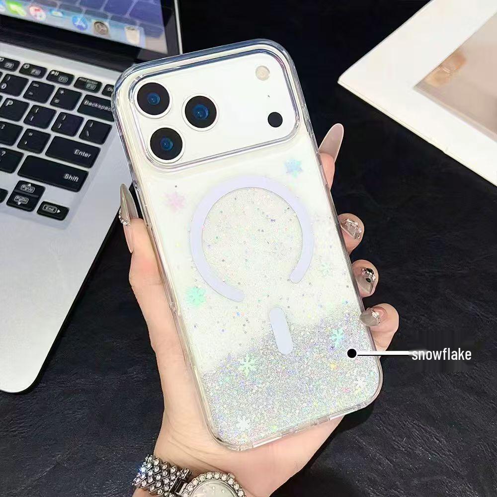 Glitter Magnetic TPU Protective Case for iPhone 17 iPhone 17 Pro