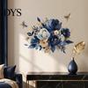Waterproof PVC Window Film Watercolor Flower Wall Stickers, Removable Rose And Peony Decals, Mural, Floral Decals Peel Stick Art Decors for