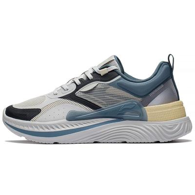 Li Ning Trendy Sports Shock Absorbing Non-Slip Wear-Resistant Low-Top Casual Shoes Men Casual Shoes Gray AGLS175-4